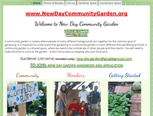 Tablet Screenshot of newdaycommunitygarden.org